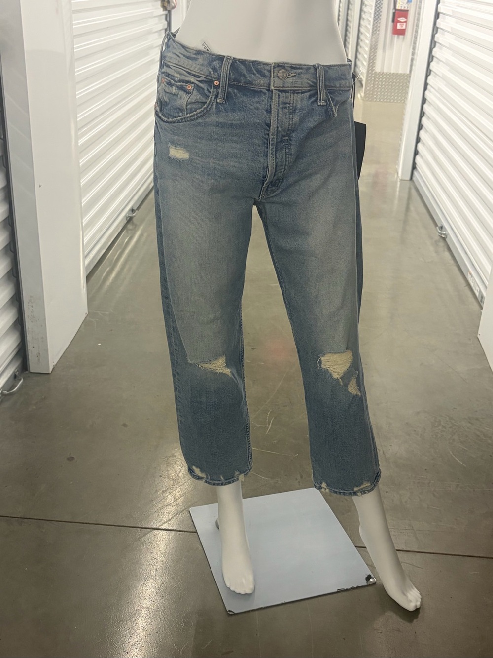 MOTHER SUPERIOR THE TOMCAT CONFESSION DISTRESSED CROPPED JEANS SIZE 30 NWT